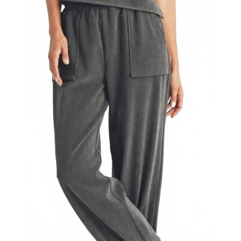 NEW ELLE GREY alanna corduroy ballon jogger pants in grey